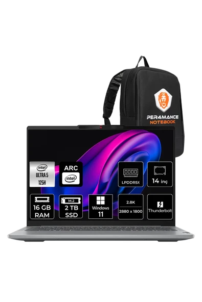 LENOVO IdeaPad Pro 5 Ultra 5 125H 16GB 2TB SSD 14" 2.8K OLED 120Hz W11P Dizüstü Bilgisayar ürün görseli 1
