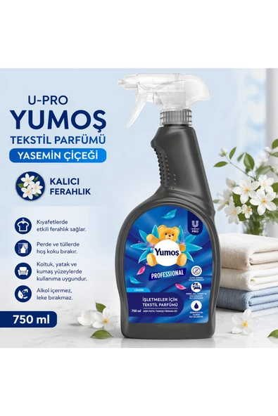 U-Pro Yumoş Tekstil Parfümü 750 ml Yasemin Çiçeği Koku (Kıyafet, Perde, Koltuk İçin) ürün görseli 1