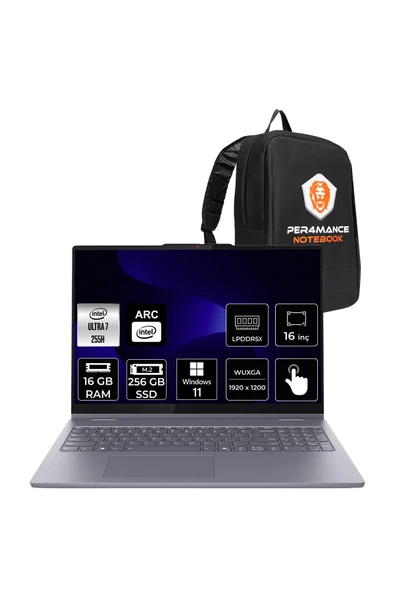 LENOVO IdeaPad 5 Ultra 7 255H 16GB 256GB SSD 16" FHD+ Multi-Touch W11H 2-in-1 Dizüstü Bilgisayar ürün görseli 1