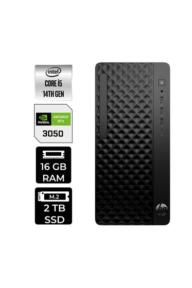 HP ProDesk 2 Tower G1i i5 14500 16GB 2TB SSD RTX3050/6GB FDOS Masaüstü Bilgisayar ürün görseli 1