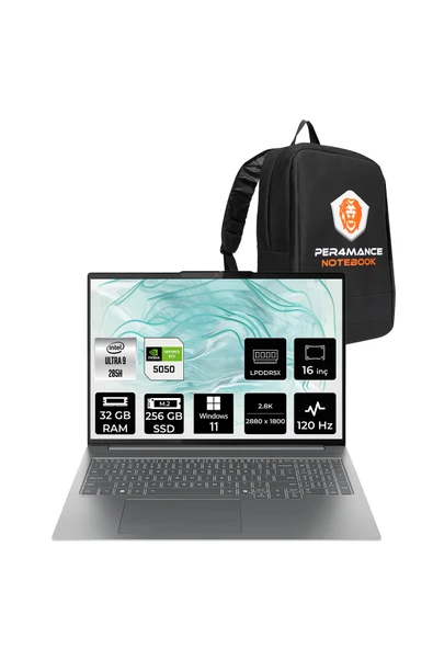 LENOVO IdeaPad Pro 5 Ultra 9 285H 32GB 256GB SSD RTX5050/8GB 16" 2.8K OLED 1100nits 120Hz W11P ürün görseli 1