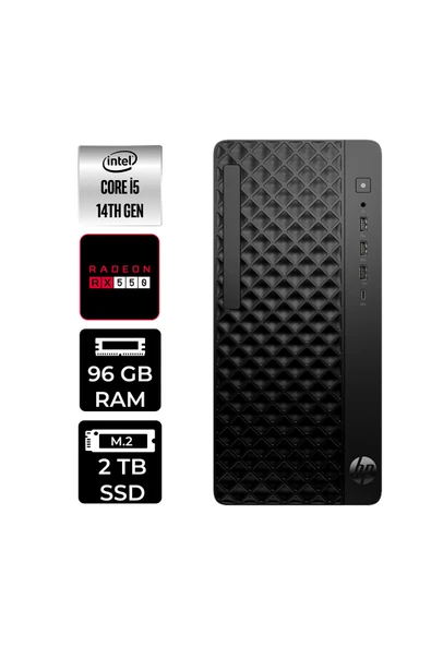 HP ProDesk 2 Tower G1i i5 14500 96GB 2TB SSD RX550/4GB FDOS Masaüstü Bilgisayar ürün görseli 1