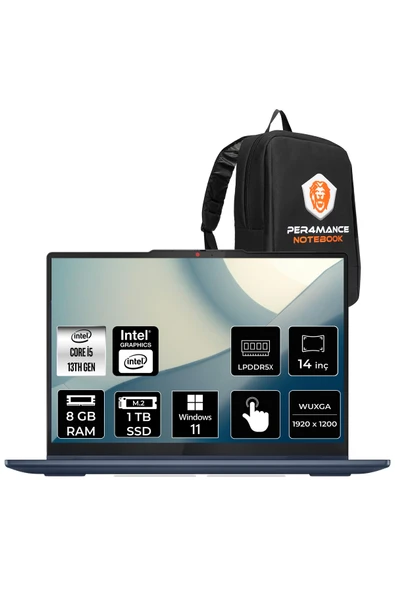 LENOVO IdeaPad 5 i5 13420H 8GB 1TB SSD 14" FHD+ Multi-Touch W11H 2-in-1 Dizüstü Bilgisayar ürün görseli 1