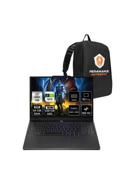 LENOVO Legion 5 Ultra 9 275HX 64GB 256GB SSD RTX5070/8GB 115W 15.1" WQXGA 165Hz FDOS Gaming Laptop ürün görseli 1