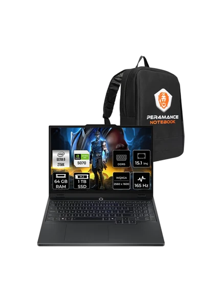 LENOVO Legion 5 Ultra 9 275HX 64GB 1TB SSD RTX5070/8GB 115W 15.1" WQXGA 165Hz FDOS Gaming Laptop ürün görseli 1