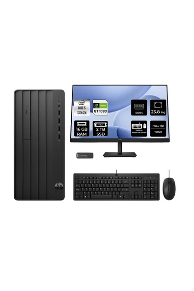HP Pro Tower 290 G9 i5 13500 16GB 2TB SSD GT1030/4GB FDOS Masaüstü Bilgisayar + 23.8" Monitör ürün görseli 1