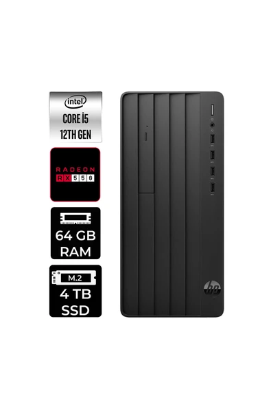HP 290 G9 i5 12500 64GB 4TB SSD RX550/4GB FDOS Masaüstü Bilgisayar & PER4 USB Bellek ürün görseli 1