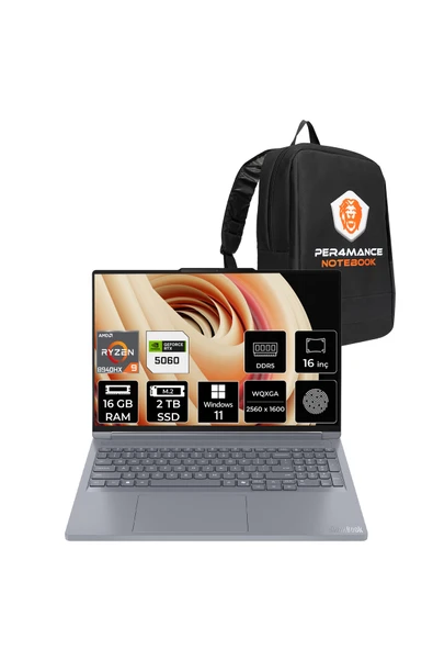 LENOVO ThinkBook 16P G6 R9-8940HX 16GB 2TB SSD RTX5060/8GB 115W 16" QHD+ 240Hz W11H Laptop ürün görseli 1