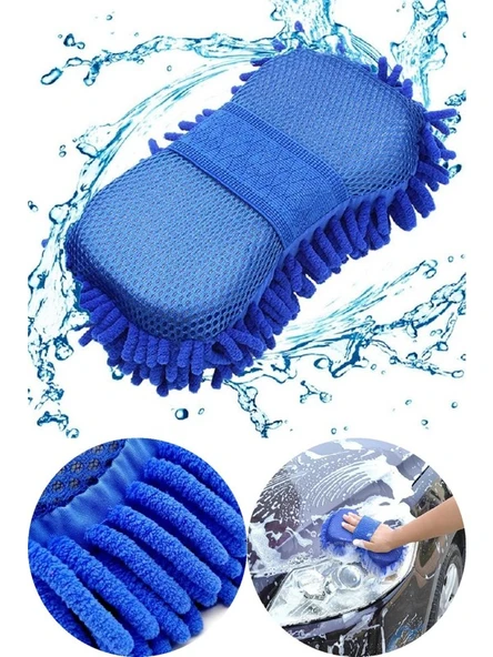 Mikrofiber Araba Yıkama Eldiveni Süngeri Temizleme Oto Bakım Yıkama Bezi Havlu ürün görseli 1