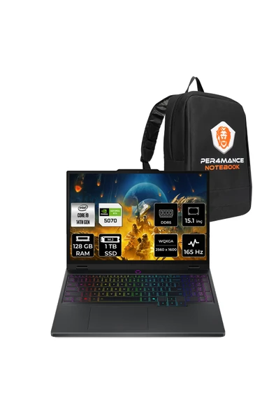 LENOVO Legion 5 i9 14900HX 128GB 1TB SSD RTX5070/8GB 115W 15.1" QHD+ OLED 1000nits 165Hz FDOS ürün görseli 1
