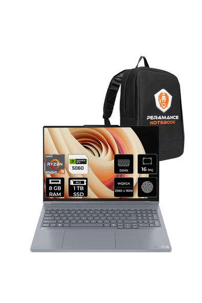 LENOVO ThinkBook 16P G6 R9-8940HX 8GB 1TB SSD RTX5060/8GB 115W 16" QHD+ 240Hz FDOS Laptop ürün görseli 1