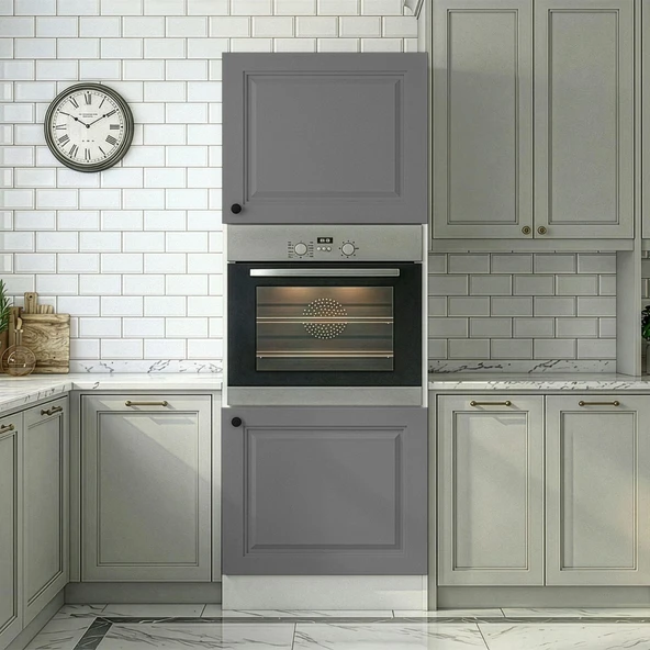 Kenzlife membran ankastre fırın dolabı bige gribyz çerçeve 180*60*56 mebran kapak suntalam gövde ürün görseli 1