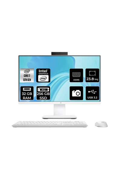 ASUS V440 Intel Core i7 13620H 32GB 256GB SSD 23.8" FHD FDOS All in One Bilgisayar & Bellek ürün görseli 1