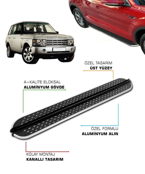 LAND ROVER RANGE ROVER VOGUE UYUMLU 2003 2004 2005 2006 2007 2008 2009 2010 2011 2012 ARACA ÖZEL YAN BASAMAK ürün görseli 1