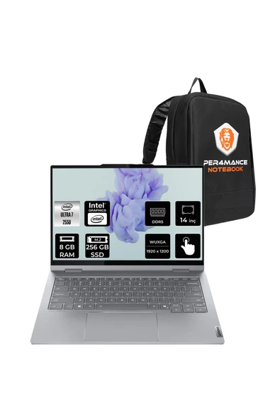 LENOVO ThinkBook 14 G5 IAU Ultra 7 255U 8GB 256GB SSD 14" WUXGA FDOS İkisi Bir Arada Notebook ürün görseli 1