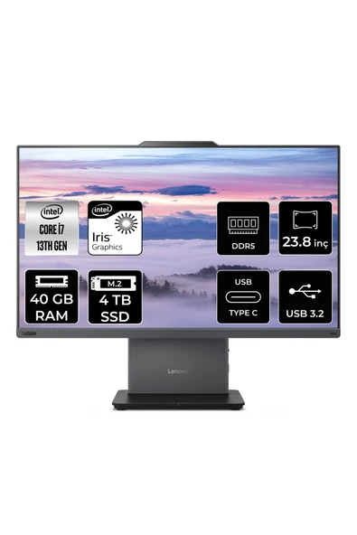 LENOVO ThinkCentre Neo 50a G5 i7 13620H 40GB DDR5 4TB SSD 23.8" FHD FDOS All in One & PER4 Bellek ürün görseli 1