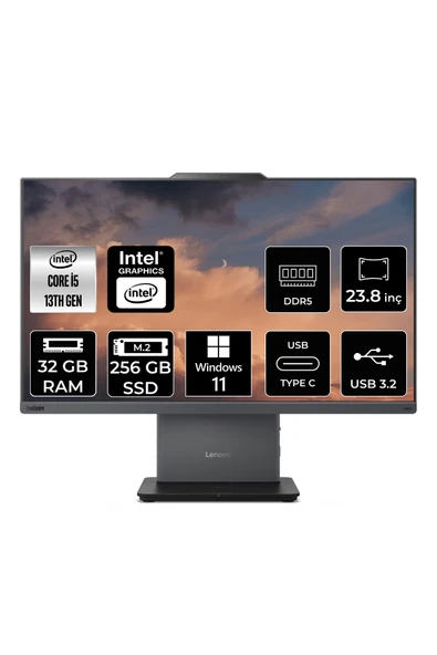 LENOVO ThinkCentre Neo 50a G5 i5 13420H 32GB DDR5 256GB SSD 23.8" FHD W11P All in One & PER4 Bellek ürün görseli 1