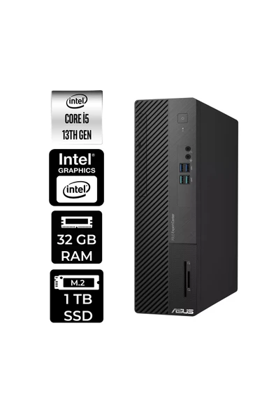 ASUS ExpertCenter D500SE i5 13400 32GB 1TB SSD W11H SFF Masaüstü Bilgisayar & PER4 USB Bellek ürün görseli 1