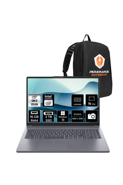 LENOVO IdeaPad Slim 3 i5 13420H 16GB 2TB SSD 16" FHD+ W11P Dizüstü Bilgisayar ürün görseli 1