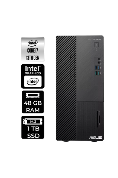ASUS ExpertCenter D500ME i7 13700 48GB 1TB SSD W11H Masaüstü Bilgisayar & PER4 USB Bellek ürün görseli 1