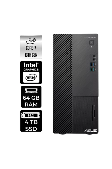 ASUS ExpertCenter D500ME i7 13700 64GB 4TB SSD W11P Masaüstü Bilgisayar & PER4 USB Bellek ürün görseli 1