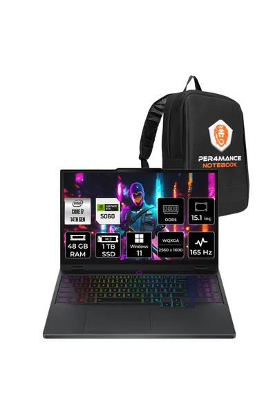 LENOVO Legion 5 i7 14700HX 48GB 1TB SSD RTX5060/8GB 115W 15.1" QHD+ OLED 1000nits 165Hz W11H Gaming ürün görseli 1