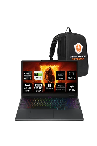 LENOVO Legion 5 Ryzen AI 7 350 32GB 256GB SSD RTX5070/8GB 115W 15.1" QHD+ OLED 1000nits 165Hz W11P ürün görseli 1