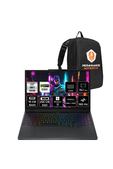 LENOVO Legion 5 i7 14700HX 16GB 256GB SSD RTX5060/8GB 115W 15.1" QHD+ OLED 1000nits 165Hz W11P ürün görseli 1