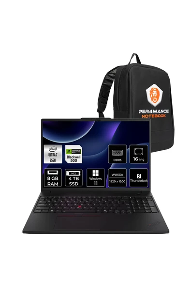 LENOVO ThinkPad P16s Gen 4 Ultra 7 255H 8GB 4TB SSD RTX PRO 500/6GB 16" FHD+ W11P İş İstasyonu ürün görseli 1