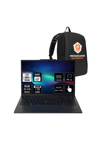 LENOVO Thinkpad X1 Carbon G12 U7-155U 32GB 1TB SSD 4G LTE 14'' 2.8K OLED TOUCH FDOSBilgisayar ürün görseli 1