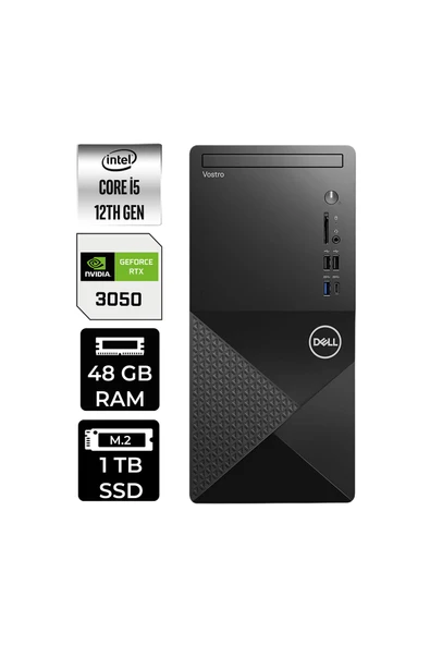 Dell Vostro 3030MT i5 12400 48GB 1TB SSD RTX3050/6GB W11P Masaüstü Bilgisayar ürün görseli 1
