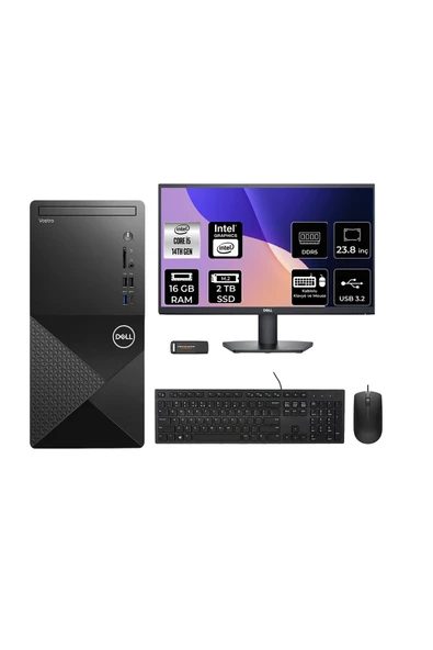 Dell Vostro 3030MT i5 14600 16GB 2TB SSD FDOS Masaüstü Bilgisayar + 23.8" Monitör ürün görseli 1