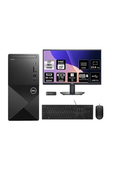Dell Vostro 3030MT i5 14600 96GB 2TB SSD W11H Masaüstü Bilgisayar + 23.8" Monitör ürün görseli 1