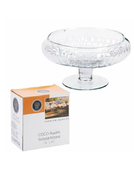 KRD HOME COCO AYAKLI SALATA KASESİ 19CM krd-25013/14 4133 ürün görseli 1