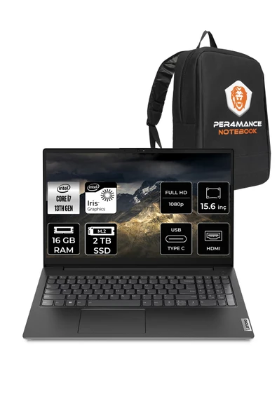 LENOVO V15 G4 i7 1355U 16GB 2TB SSD 15.6 FHD FDOS Taşınabilir Bilgisayar & PER4 ÇANTA ürün görseli 1