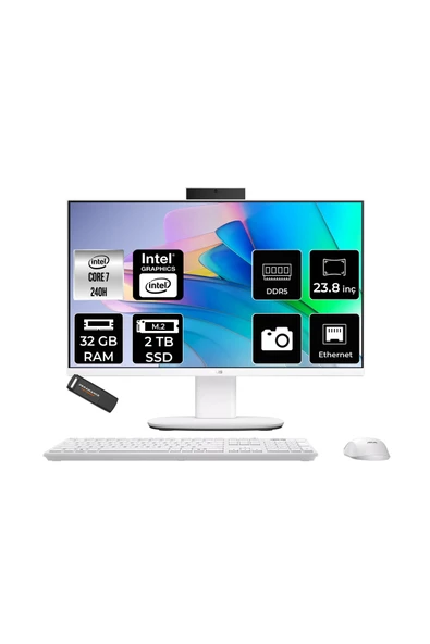 ASUS V440 Intel Core 7 240H 32GB 2TB SSD 23.8" FHD 100Hz FDOS All in One Bilgisayar & PER4 USB ürün görseli 1