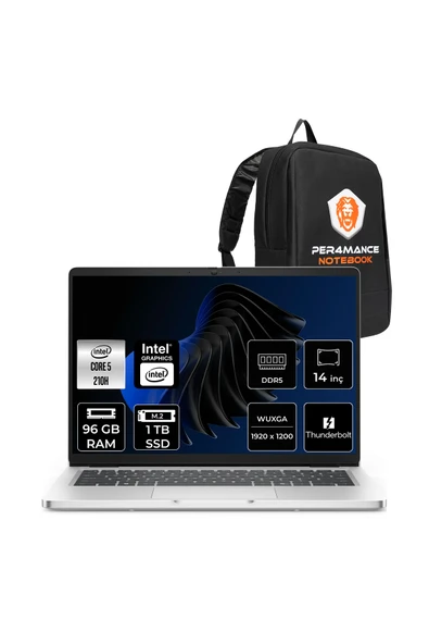 Dell Pro 14 Intel Core 5 120U 96GB 1TB SSD Intel Graphics 14" WUXGA FDOS Notebook & PER4 Çanta ürün görseli 1