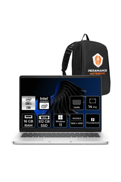 Dell Pro 14 Intel Core 5 120U 16GB 512GB SSD Intel Graphics 14" WUXGA W11P Notebook & PER4 Çanta ürün görseli 1