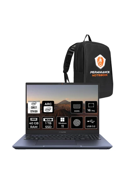 ASUS Expertbook B5 i7 1260P 40GB DDR5 1TB SSD Arc A350M/4GB 16" 4K OLED W11P Dizüstü Bilgisayar ürün görseli 1