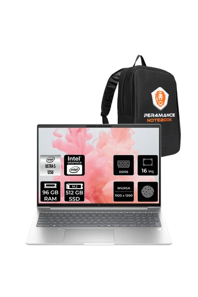 HP EliteBook 660 G11 Ultra 5 125U 96GB DDR5 512GB SSD 16" WUXGA FDOS Dizüstü Bilgisayar & ÇANTA ürün görseli 1