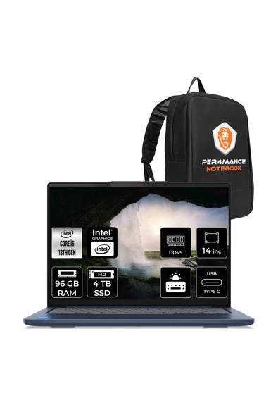 LENOVO Ideapad Slim 5 i5-13420H 96GB DDR5 4TB SSD UHD Graphics 14'' WUXGA OLED FDOS Dizüstü Laptop ürün görseli 1