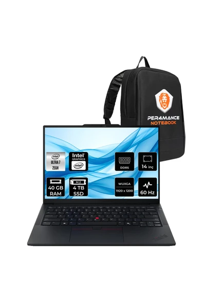 LENOVO ThinkPad E14 G7 Ultra 7 255H 40GB 4TB SSD 14" FHD+ FDOS Dizüstü Bilgisayar & PER4 Çanta ürün görseli 1