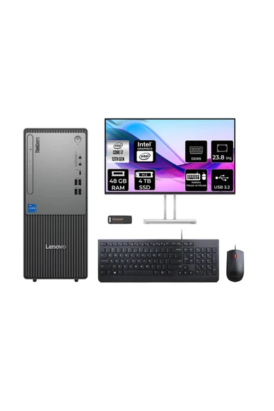 LENOVO ThinkCentre Neo 50T G5 i7 13700 48GB 4TB SSD FDOS Masaüstü Bilgisayar + 23.8" Monitör ürün görseli 1