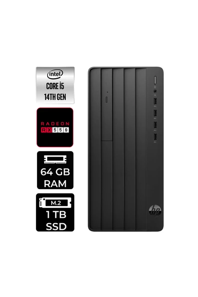 HP 240 PRODESK 2 i5 14400 64GB 1TB SSD RX550/4GB W11H Masaüstü Bilgisayar & PER4 USB Bellek ürün görseli 1