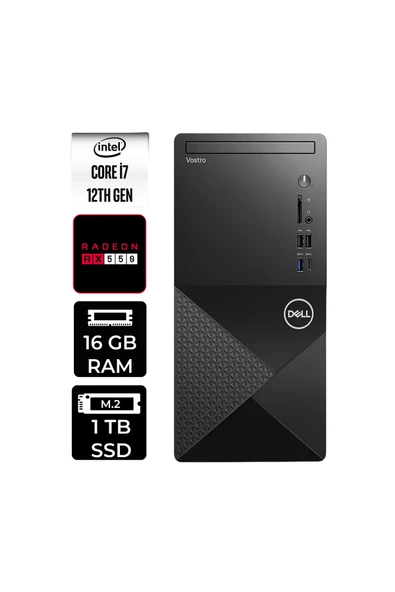 Dell Vostro 3030MT i7 12700 16GB 1TB SSD RX550/4GB W11H Masaüstü Bilgisayar ürün görseli 1