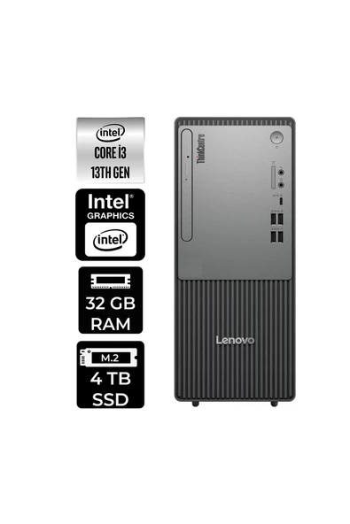 LENOVO ThinkCentre Neo 50T G5 i3 13100 32GB 4TB SSD W11H Masaüstü Bilgisayar & PER4 USB Bellek ürün görseli 1