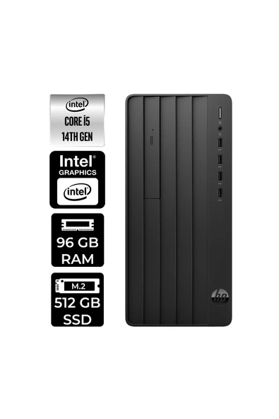 HP 240 PRODESK 2 i5 14400 96GB 512GB SSD FDOS Masaüstü Bilgisayar & PER4 USB Bellek ürün görseli 1