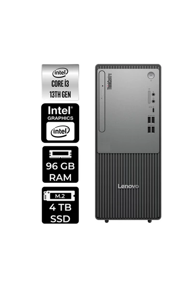 LENOVO ThinkCentre Neo 50T G5 i3 13100 96GB 4TB SSD W11H Masaüstü Bilgisayar & PER4 USB Bellek ürün görseli 1
