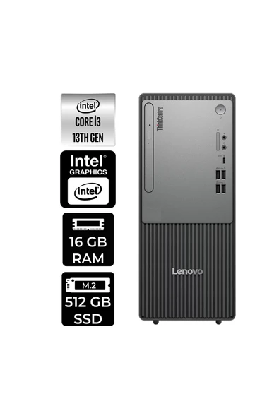 LENOVO ThinkCentre Neo 50T G5 i3 13100 16GB 512GB SSD FDOS Masaüstü Bilgisayar & PER4 USB Bellek ürün görseli 1