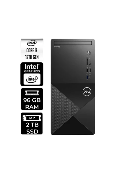 Dell Vostro 3030MT i7 12700 96GB 2TB SSD W11H Masaüstü Bilgisayar & PER4 USB Bellek ürün görseli 1